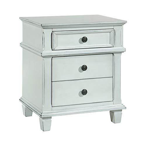 Coaster Furniture 222872 Carolina 3-Drawer Antique White Nightstand