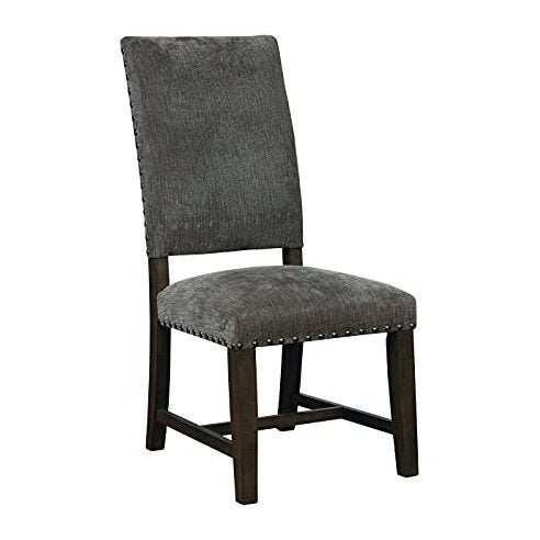 Coaster Furniture 109142 Upholstered Parson Side Chairs Warm Grey Set of 2