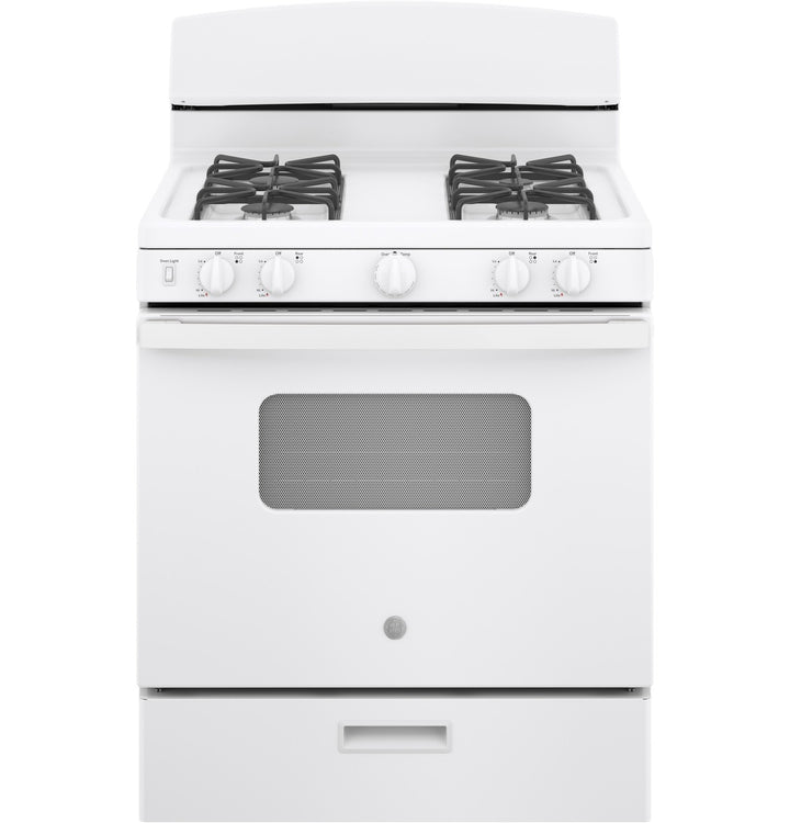 GE APPLIANCES JGBS10DEMWW - GE R 30" Free-Standing Front Control Gas Range