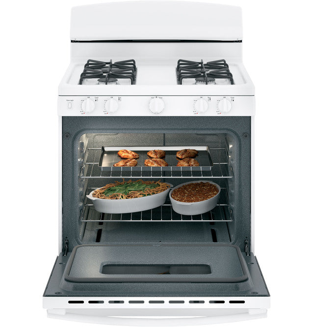 GE APPLIANCES JGBS10DEMWW - GE R 30" Free-Standing Front Control Gas Range