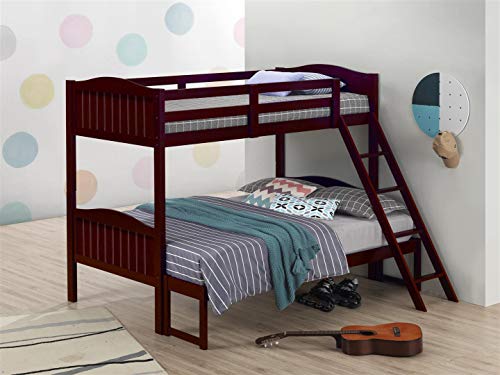 Coaster Furniture 405054BRN Pauline Solid Wood Twin Over Full Bunk Bed, Espresso