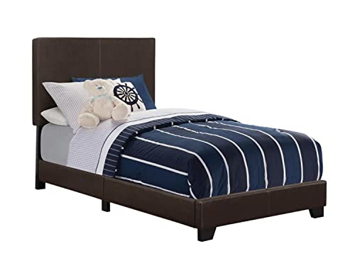 Coaster Furniture 300762T Upholstered Bed, 43"W x 81.25"D x 45.75"H, Brown