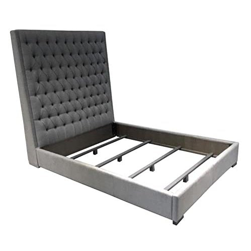 Coaster Furniture 300621Q Upholstered Bed, Queen, Grey/Dark Brown