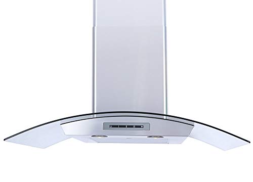 Windster Hoods WS-62N36SS WS-62N Series Wall Mount Tempered Glass Canopy Range Hood