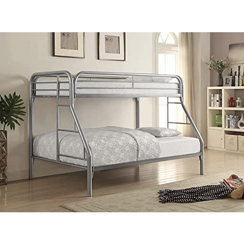 Coaster Furniture 2258V Morgan Built-in Ladders Silver TWIN/FULL BUNK BED