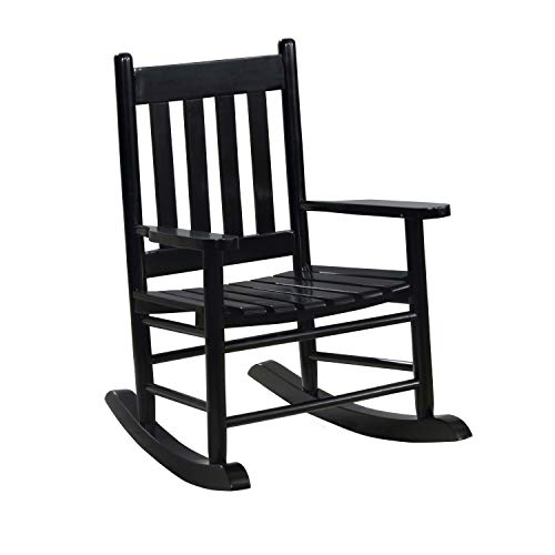 Coaster Furniture 609451 Slat Back Black Youth Rocking Chair