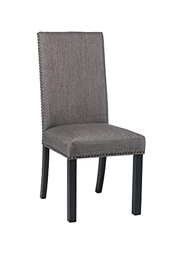 Coaster Furniture 121752 Jamestown Upholstered Grey and Black Set of 2 Side Chair