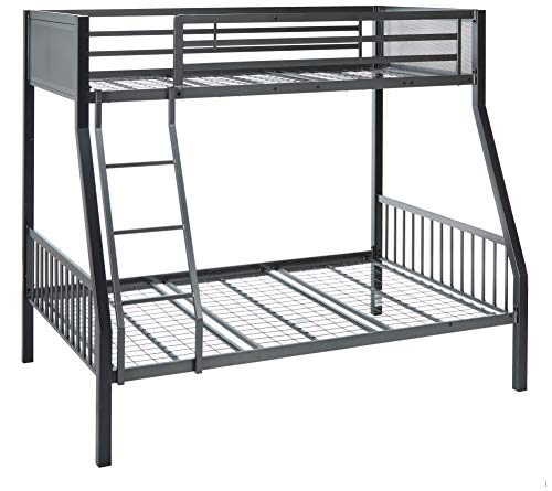 Coaster Furniture 460391 Black and Gunmetal Meyers Twin Over Full Metal Bunk Bed