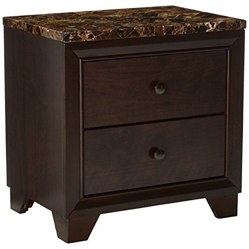 Coaster Furniture 200422 Conner 2-drawer Nightstand with Faux Marble Top Cappuccino