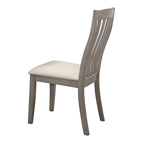 Coaster Furniture 109812 Nogales Slat Back Coastal Grey Set of 2 Side Chair