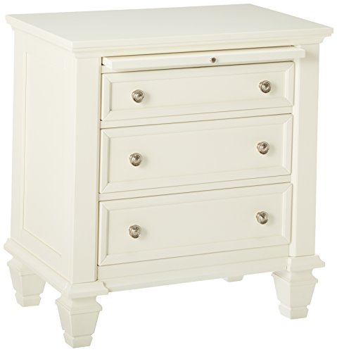 Coaster Furniture 201302 Sandy Beach 3-Drawer Night Stand White