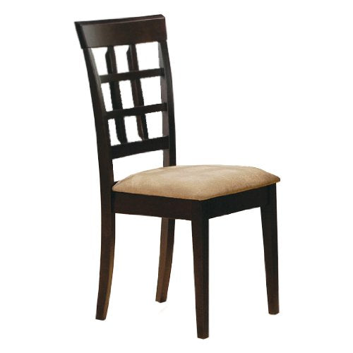 Coaster Furniture 100772 Gabriel Wheat Back Side Chairs Cappuccino and Beige Set of 2
