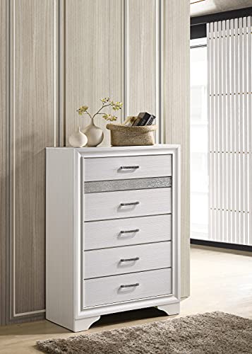 Coaster Furniture 205115 Miranda 5 Drawer Chest, In White