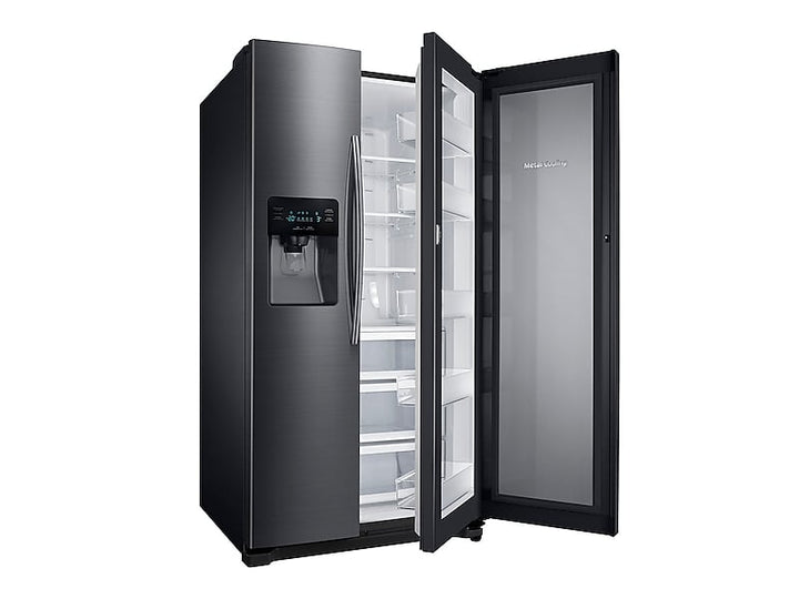 SAMSUNG RH25H5611SG 25 cu. ft. Food ShowCase Side-by-Side Refrigerator with Metal Cooling in Black Stainless Steel