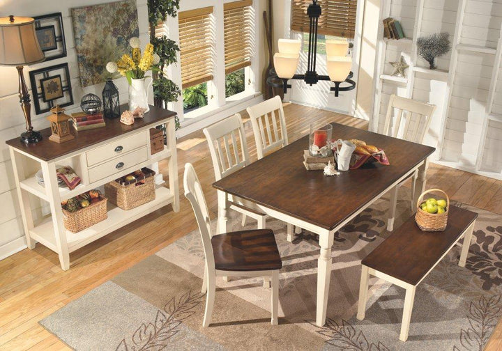 ASHLEY FURNITURE D583D10 Whitesburg Dining Table With 4 Chairs and Bench