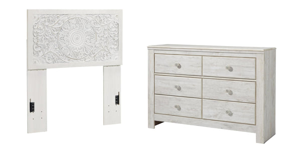 ASHLEY FURNITURE PKG002871 Twin Panel Headboard With Dresser