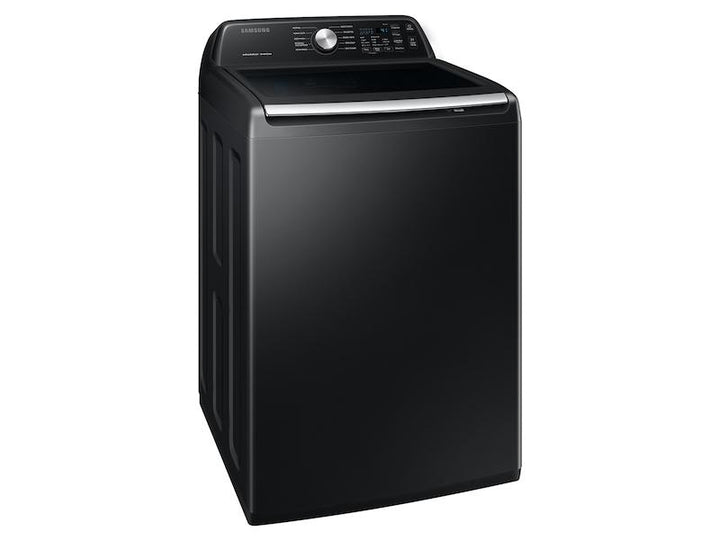 SAMSUNG WA44A3405AV 4.4 cu. ft. Top Load Washer with ActiveWave TM Agitator and Active WaterJet in Brushed Black