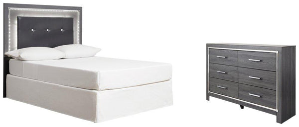 ASHLEY FURNITURE PKG003524 Full Upholstered Panel Headboard With Dresser