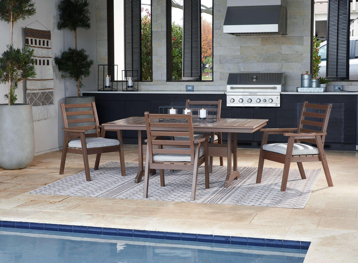 ASHLEY FURNITURE PKG013843 Outdoor Dining Table and 4 Chairs