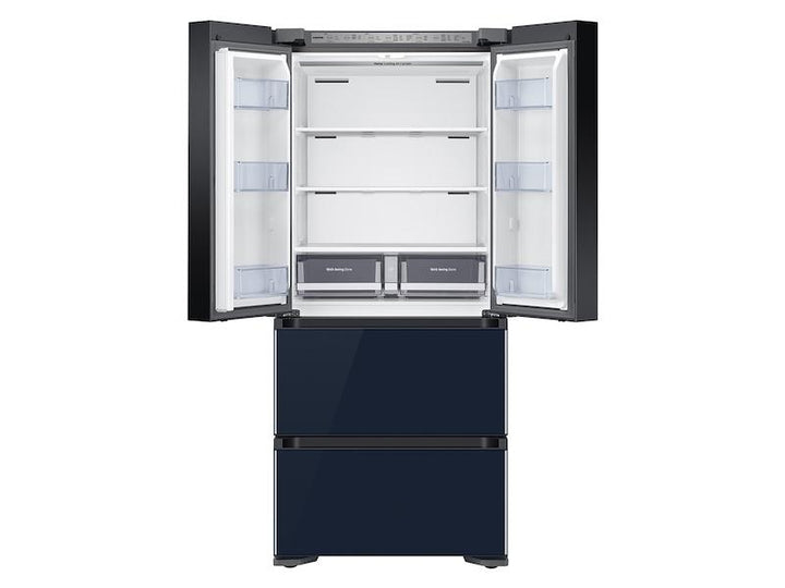 SAMSUNG RQ48T94B277 17.3 cu. ft. Smart Kimchi & Specialty 4-Door French Door Refrigerator in White-Navy Glass