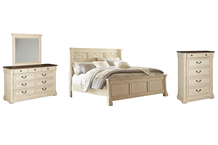 ASHLEY FURNITURE PKG006094 Queen Panel Bed With Mirrored Dresser and Chest