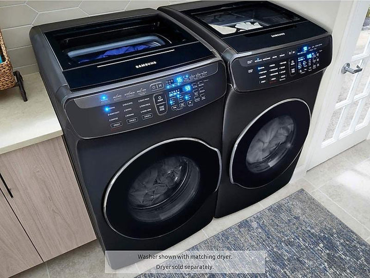 SAMSUNG WV55M9600AV 5.5 cu. ft. Smart Washer with FlexWash TM in Black Stainless Steel