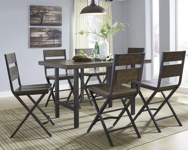 ASHLEY FURNITURE D469D3 Kavara Counter Height Dining Table With 4 Barstools