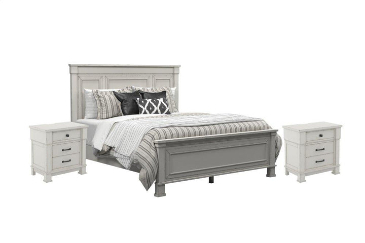 ASHLEY FURNITURE PKG000518 King Panel Bed With 2 Nightstands