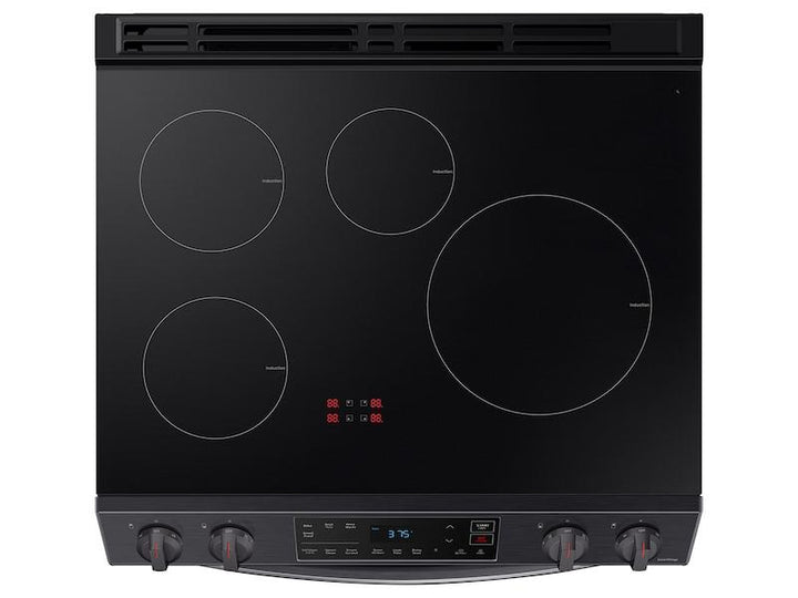 SAMSUNG NE63B8211SG 6.3 cu. ft. Smart Rapid Heat Induction Slide-in Range in Black Stainless Steel