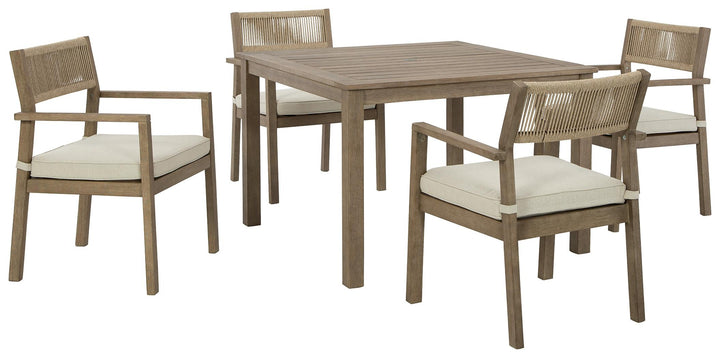 ASHLEY FURNITURE PKG013829 Outdoor Dining Table and 4 Chairs