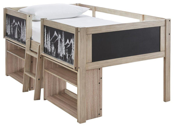 ASHLEY FURNITURE B081B2 Wrenalyn Twin Loft Bed With Under Bed Bookcase Storage