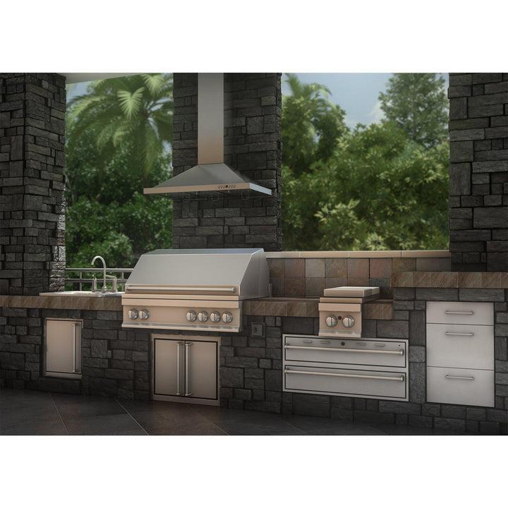 ZLINE KITCHEN AND BATH KB30436 ZLINE Convertible Vent Outdoor Approved Wall Mount Range Hood in Stainless Steel Size: 36 Inch