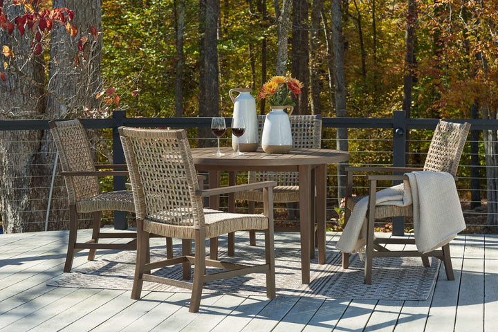 ASHLEY FURNITURE PKG013873 Outdoor Dining Table and 4 Chairs