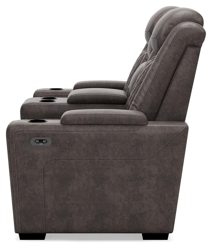 ASHLEY FURNITURE 9300318 Hyllmont Power Reclining Loveseat With Console