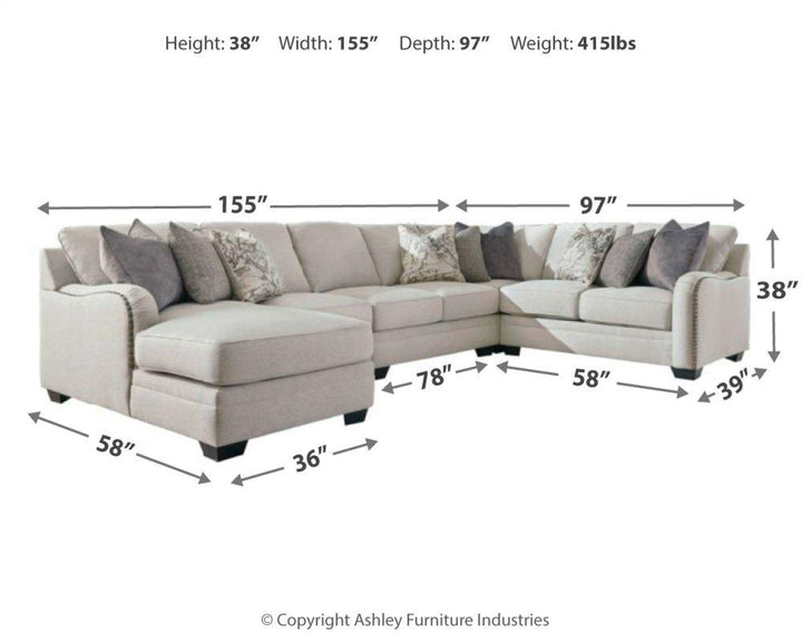 ASHLEY FURNITURE 32101S7 Dellara 5-piece Sectional With Chaise