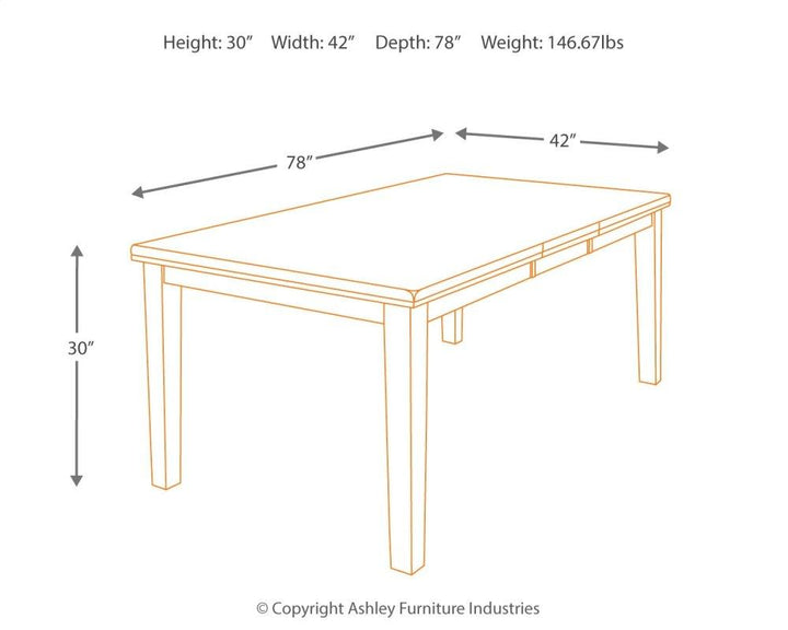 ASHLEY FURNITURE PKG002060 Dining Table and 6 Chairs