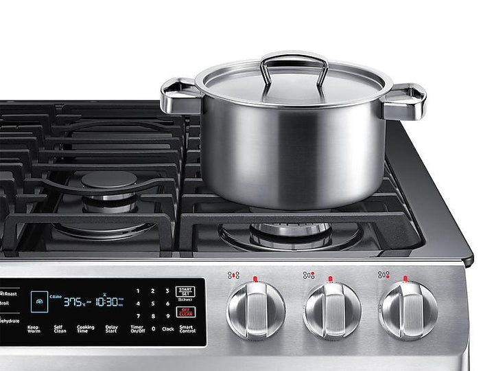 SAMSUNG NX58M9420SS 5.8 cu. ft. Slide-in Gas Range with Convection in Stainless Steel