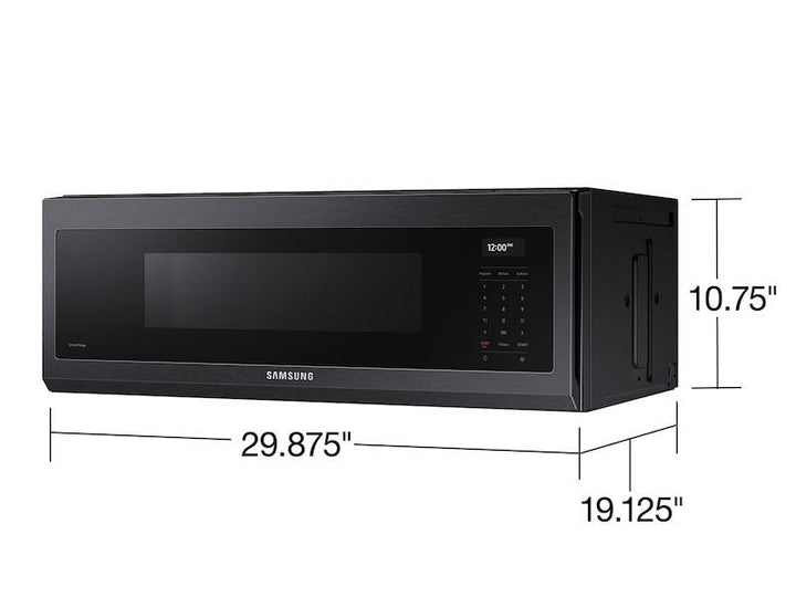 SAMSUNG ME11A7710DG 1.1 cu. ft. Smart SLIM Over-the-Range Microwave with 550 CFM Hood Ventilation, Wi-Fi & Voice Control in Black Stainless Steel