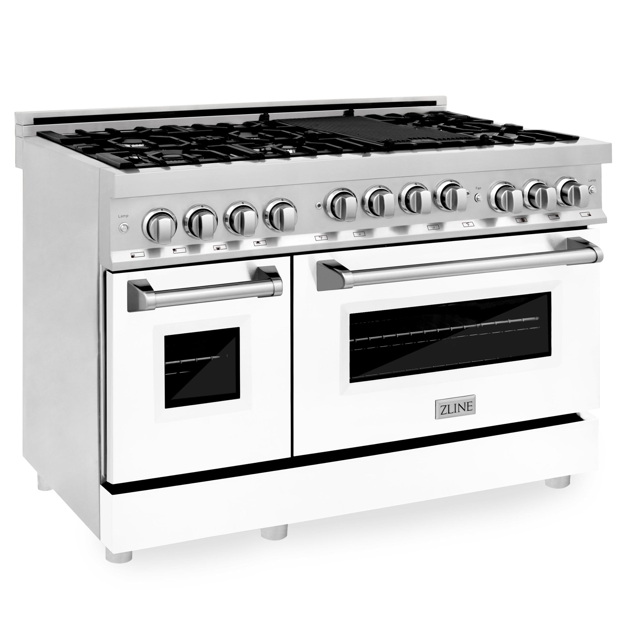 ZLINE KITCHEN AND BATH RGBG48 ZLINE 48" 6.0 cu. ft. Range with Gas Stove and Gas Oven in Stainless Steel Color: Blue Gloss