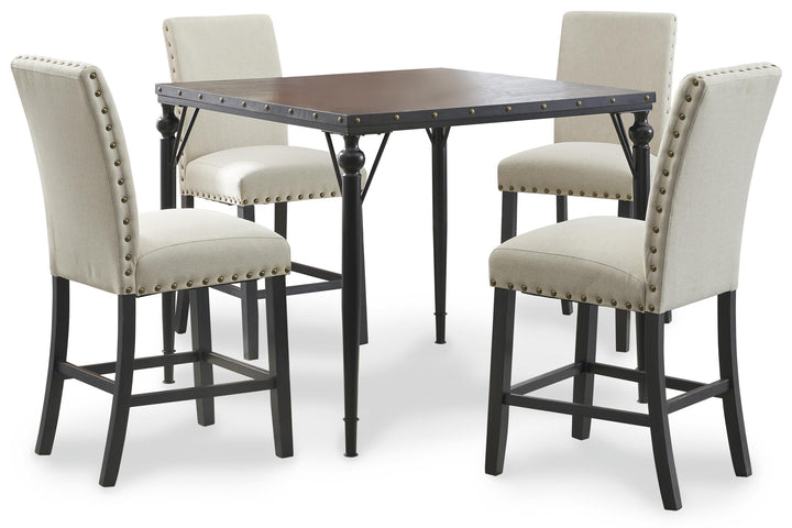 ASHLEY FURNITURE PKG013262 Counter Height Dining Table and 4 Barstools