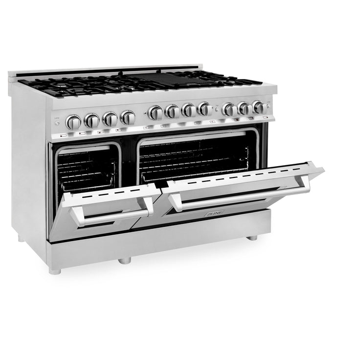 ZLINE KITCHEN AND BATH RG48 ZLINE 48" 6.0 cu. ft. Range with Gas Stove and Gas Oven in Stainless Steel Color: Stainless Steel