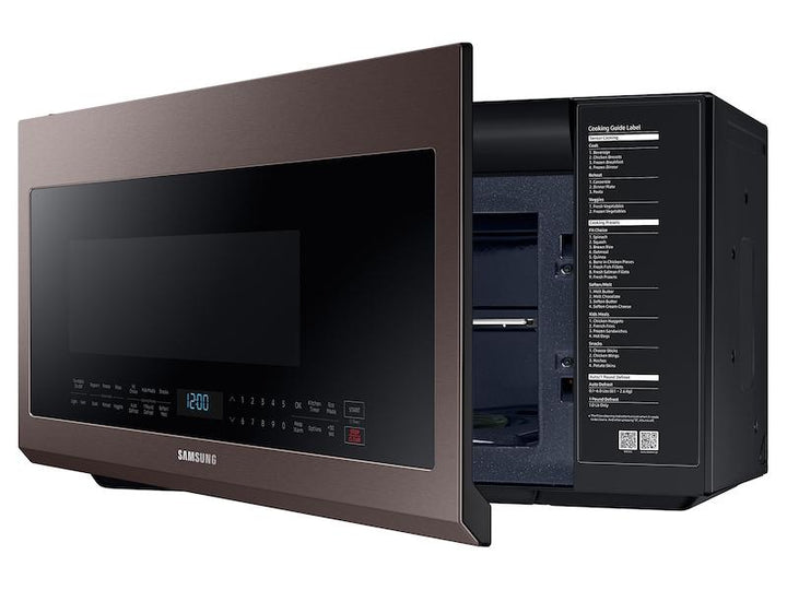 SAMSUNG ME21R706BAT Bespoke Over-the-Range Microwave 2.1 cu. ft. with Sensor Cooking in Fingerprint Resistant Tuscan Stainless Steel