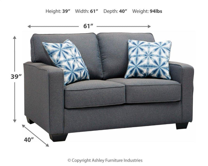 ASHLEY FURNITURE 1450435 Kiessel Nuvella Loveseat