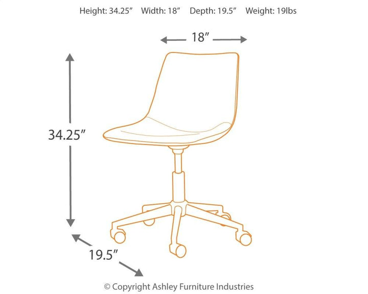 ASHLEY FURNITURE PKG008050 Home Office Desk With Chair