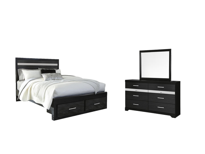 ASHLEY FURNITURE PKG007661 Queen Poster Bed With Mirrored Dresser