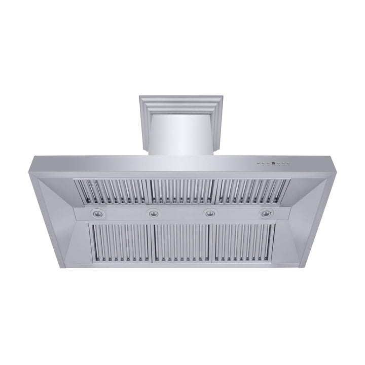 ZLINE KITCHEN AND BATH 667CRN30 ZLINE Professional Convertible Vent Wall Mount Range Hood in Stainless Steel with Crown Molding Size: 30 Inch