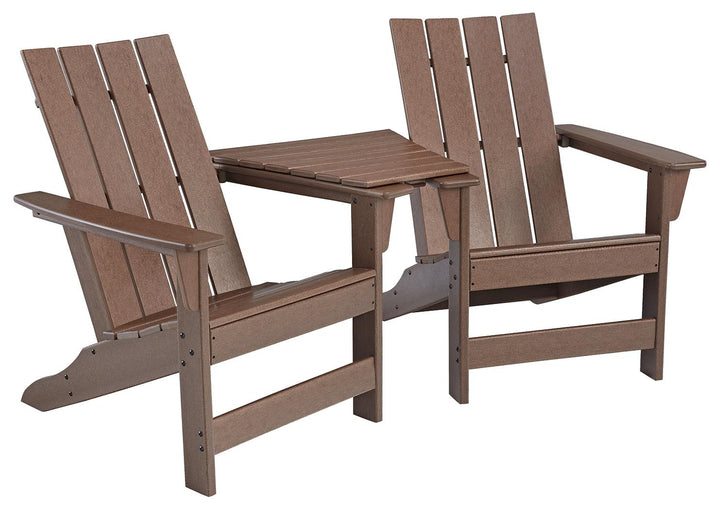 ASHLEY FURNITURE PKG012923 2 Adirondack Chairs With Connector Table