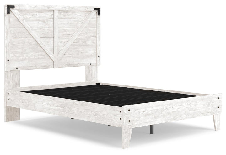 ASHLEY FURNITURE EB4121B2 Shawburn Full Crossbuck Panel Platform Bed