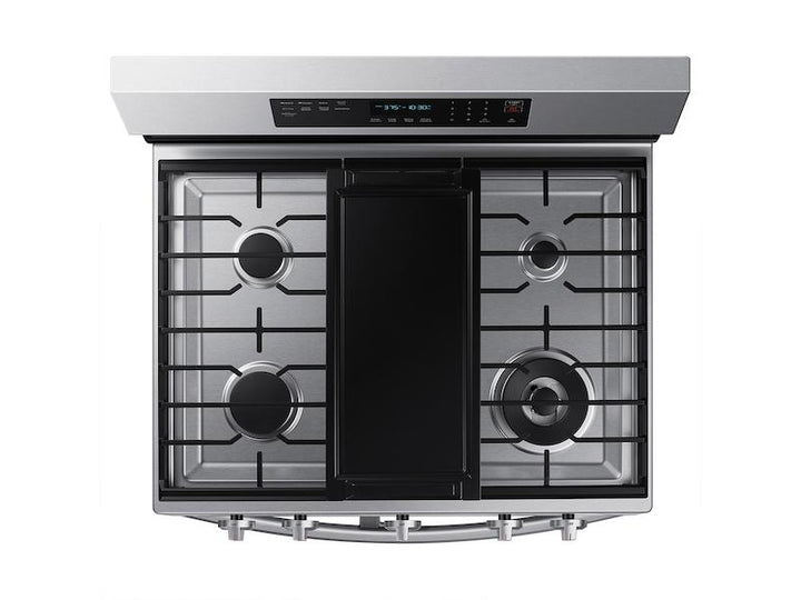 SAMSUNG NX60A6751SS 6.0 cu. ft. Smart Freestanding Gas Range with Flex Duo TM , Stainless Cooktop & Air Fry in Stainless Steel
