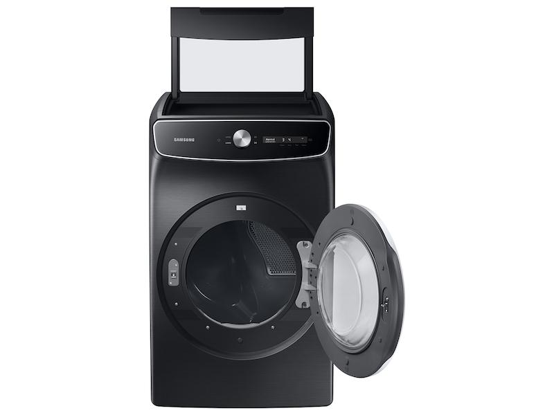SAMSUNG DVG60A9900V 7.5 cu. ft. Smart Dial Gas Dryer with FlexDry TM and Super Speed Dry in Brushed Black
